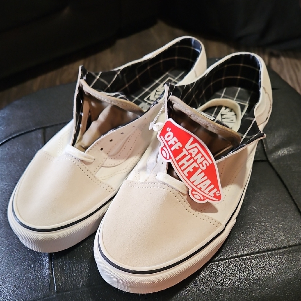 Vans Off-White Shoes with Tan Details